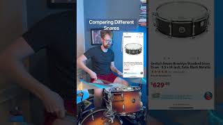 Comparing different Snare Drums drum drumtest snaretest drumlesson drumworkout gretsch [upl. by Ellata]