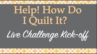 Help How Do I Quilt It Live Challenge Kick off [upl. by Herod]