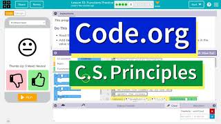 Codeorg Lesson 104 Functions Practice  Tutorial with Answers  Unit 4 CS Principles [upl. by Mcgrody]