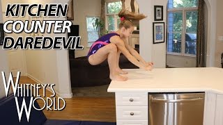 Kitchen Counter Daredevil  Whitney Bjerken Kitchen Gymnastics [upl. by Dagna455]