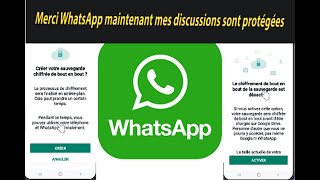 Merci WhatsApp maintenant mes discussions sont protégées à 100100 [upl. by Ahsito]