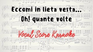 Eccomi in lieta vesta Oh quante volte Vocal Score  Karaoke V Bellini [upl. by Anivel]