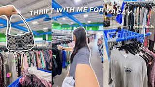 THRIFT WITH ME for VACATION  haul ☆ trip essentials everyday basics [upl. by Sashenka]