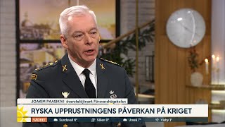 Ryska upprustningens påverkan på kriget ”För Putin är det bra att …  Nyhetsmorgon  TV4 amp TV4 Play [upl. by Leuamme]