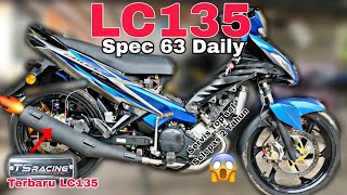 TERBARU EXHAUST TS RACING PNP LC135  SERVICE TOP SET LEPAS 2 TAHUN [upl. by Allecram824]