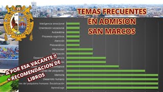 TEMAS MAS FRECUENTES EN ADMISION SAN MARCOS 🔴 LAS FIJAS UNMSM unmsm [upl. by Aitetel]