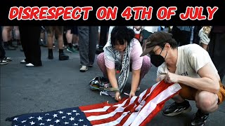 THIS WAS TOTAL DISRESPECT 4TH of July protesters americafirst newyork [upl. by Nailij]