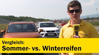 Test Sommerreifen vs Winterreifen  ÖAMTC [upl. by Scherle]