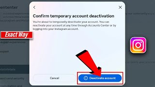 How to deactivate Instagram account temporarily  PC New Update [upl. by Oregolac]