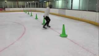 Backwards Crossover Ice Hockey And Power Skating Speed Agility Drill  Crossovers And Tight Turns [upl. by Catina]