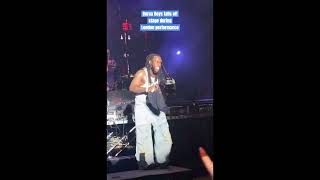 Burna Boy falls off stage mid performance in London [upl. by Arihay]