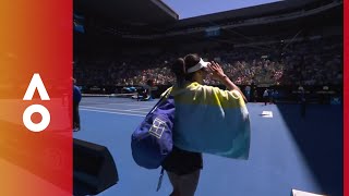 Hsieh Suwei takes the wrong exit  Australian Open 2018 [upl. by Servais]