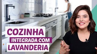 COMO MOBILIAR COZINHA INTEGRADA COM LAVANDERIA  DicaDaPâ [upl. by Kohn]