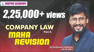 Company Law  Maha Revision  Part A  by Shubhamm Sir [upl. by Irovi543]