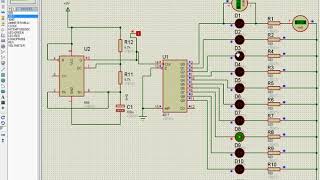 chenillard CD4017 et astable NE555 [upl. by Amsirhc]