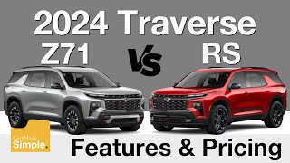 2024 Chevy Traverse Z71 vs RS  Feature amp Pricing Breakdown [upl. by Most]