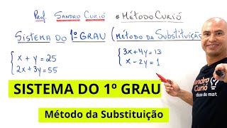 SISTEMA DO 1º GRAU  MÉTODO DA SUBSTITUIÇÃO [upl. by Einitsed493]