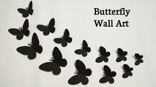 How To Make Paper Butterfly  Paper Butterfly Wall Art  Butterfly Wall Decoration Ideas [upl. by Eileme251]