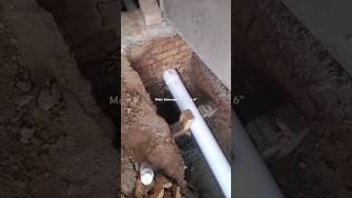 Main Sewerage Pipe Line sewerage plumbing plumbingvideos plumbingexperts [upl. by Goren]