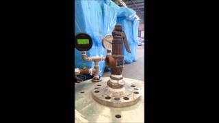 Test safety valve for Air reciever tank 100 Barg [upl. by Eirena511]