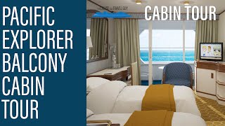 CABIN TOUR Pacific Explorer Balcony Cabin Tour plus Configuration Preview [upl. by Brunell]