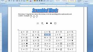 Scrambled Words Microsoft Word Game [upl. by Borszcz]