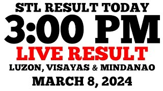 STL Result Today 3PM Draw March 8 2024 STL Luzon Visayas and Mindanao LIVE Result [upl. by Seema233]