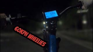 1500w 60v Ebike conversion kit wheelies 70kph [upl. by Johppa]