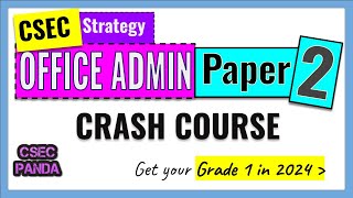 CSEC Office Administration Exam  Paper 2 January 2024 [upl. by Oswell730]