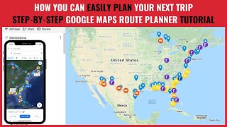 Google My Maps route planner stepbystep tutorial [upl. by Aitahs]