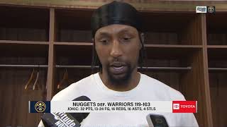 Kentavious Caldwell Pope PostGame Interview  Denver Nuggets vs Golden State Warriors [upl. by Schuh]