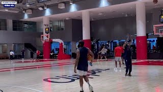 JAMES HARDEN SHOOTING SHOTS AFTER CLIPPERS 1ST OFFICIAL PRACTICE AT THE FACILITY INSIDE INTUIT DOME [upl. by Fredi]