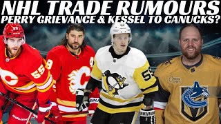 NHL Trade Rumours  Flames Bruins Pens Kessel to Canucks Perry Grievance Pens Sign Puljujarvi [upl. by Parthen]