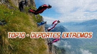 ♠♠♠ TOP 10  DEPORTES EXTREMOS MÁS PELIGROSOS DEL MUNDO ♠♠♠ HD English subtitles [upl. by Eelnayr]