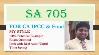 SA 705 Modification in Audit Opinion Standard on Auditing 705 Audit [upl. by Aicemaj743]