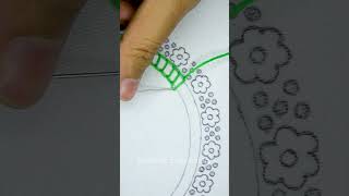 💚🔥Very unique neckline hand embroidery tutorial for dress👚 shorts trending viral embroidery [upl. by Tigram]