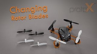 ProtoX EP 24GHz RTF  Changing Rotor Blades [upl. by Pinzler920]