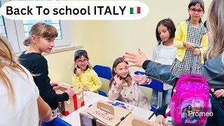 मेरी बेटी के इटली के स्कूल का फर्स्ट डे  First day ITALY 🇮🇹 SCHOOL school  Avi italian vlogs [upl. by Wunder37]