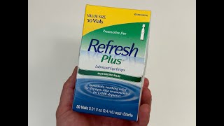 Refresh Plus Lubricant Eye Drops Unboxing part 2 [upl. by Gniw]