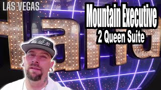 Harrahs LAS VEGAS 2 Queen Mountain Executive Suite Tour [upl. by Aloysia]