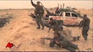 Raw Video Libyan Rebels Attack Oil Port [upl. by Lorette539]