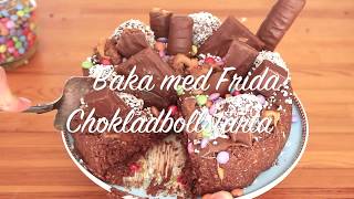 Chokladbollstårta med Godis  Baka med Frida [upl. by Aramanta]