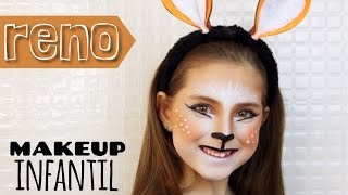 ★ MAQUILLAJE DE RENO PARA NIÑOS ★ HALLOWEEN MAKEUP TUTORIAL ★ [upl. by Umeko425]