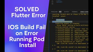 SOLVED Flutter IOS Build Fail on Error Running Pod Install [upl. by Doro171]