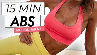 15 MIN AB WORKOUT  No Equipment  Flat Belly Toning  Sami Clarke [upl. by Elbag]