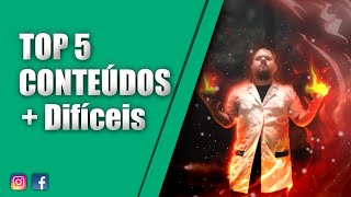 TOP 5 CONTEÚDOS MAIS DIFÍCEIS DE QUÍMICA [upl. by Evslin]