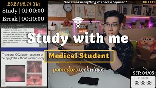 240514TUE Study with me 👨🏻‍⚕️ 5 Hrs  Pomodoro Timer  🔥ASMR  SeewhY [upl. by Manoop]