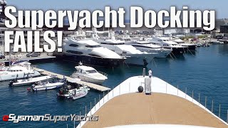 Filming Superyacht Docking FAILS [upl. by Eetnahs295]