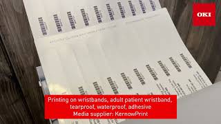 Oki C650 Printing Wristbands [upl. by Imarej]