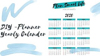 How I make calendar for my DIY Planner  Year on one Page  Microsoft WORD  Plan Smart Life [upl. by Attaymik]